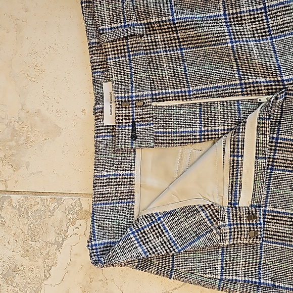 Samsoe Samsoe ladies plaid trousers.  Size S . Black, blue and Kelly green. - Picture 4 of 12